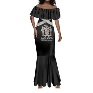 Personalized Jamaica Mermaid Dress Out of Many One People Silver Color - African Pride