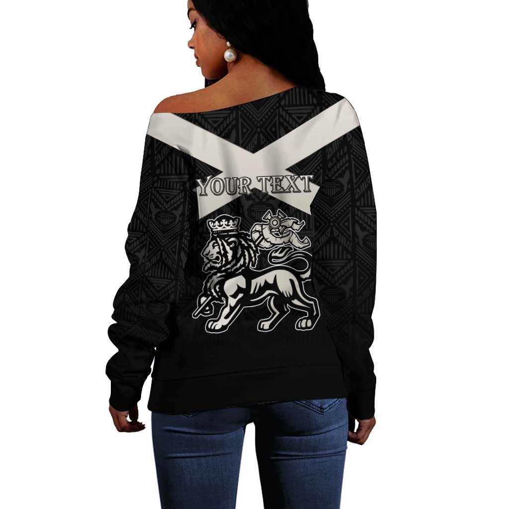 Personalized Jamaica Off Shoulder Sweater Out of Many One People Silver Color - African Pride