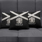 Jamaica Pillow Cover Coat Of Arms With Rastafarian Lion Silver Color