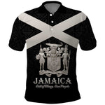 Personalized Jamaica Polo Shirt Out of Many One People Silver Color - African Pride