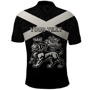 Personalized Jamaica Polo Shirt Out of Many One People Silver Color - African Pride