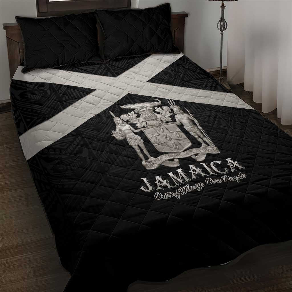 Jamaica Quilt Bed Set Out of Many One People Silver Color - African Pride