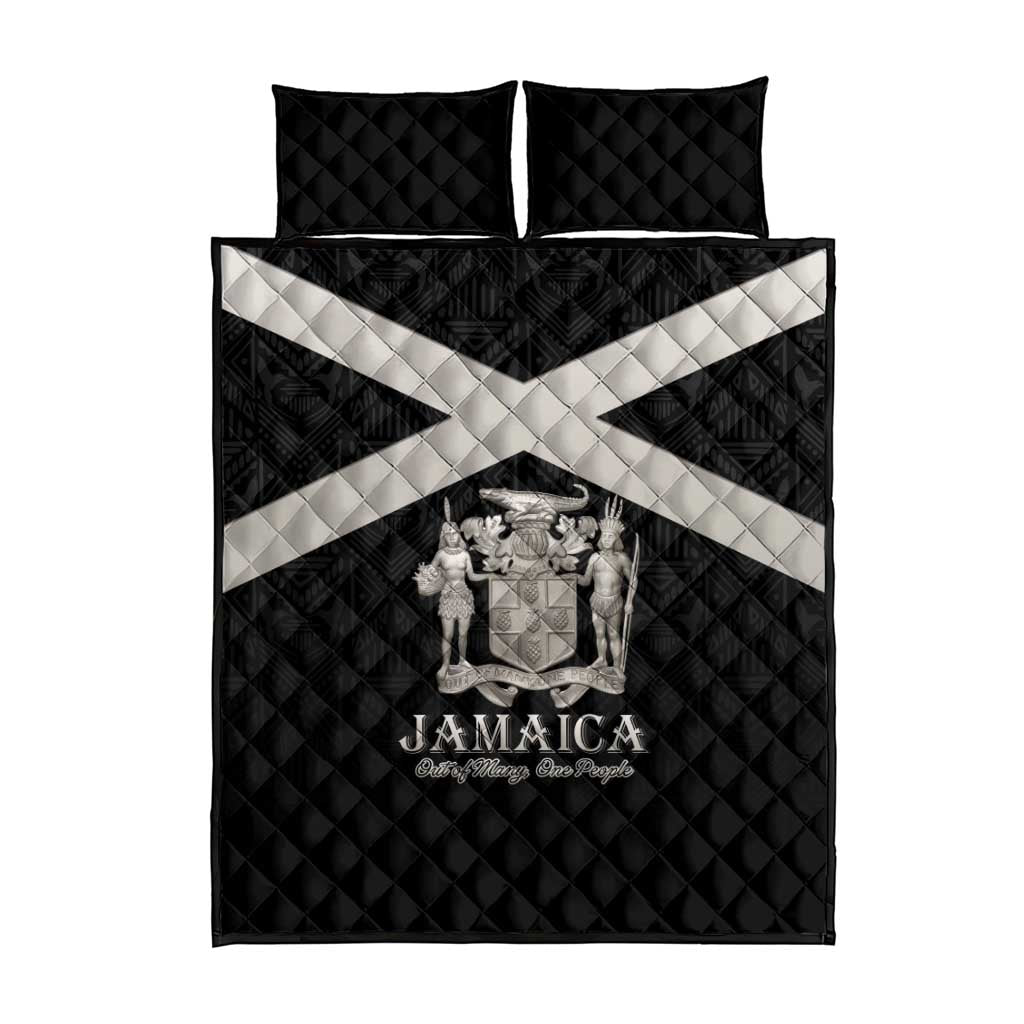 Jamaica Quilt Bed Set Out of Many One People Silver Color - African Pride