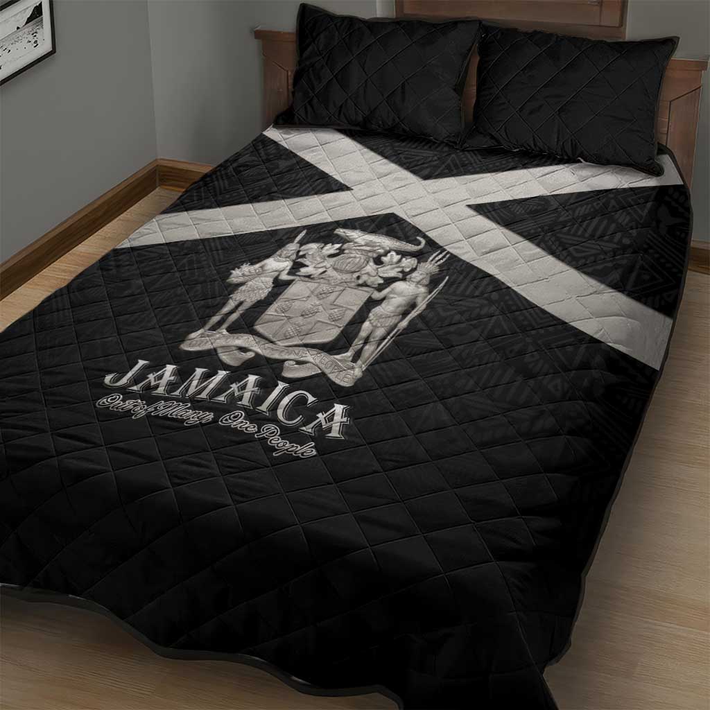 Jamaica Quilt Bed Set Out of Many One People Silver Color - African Pride