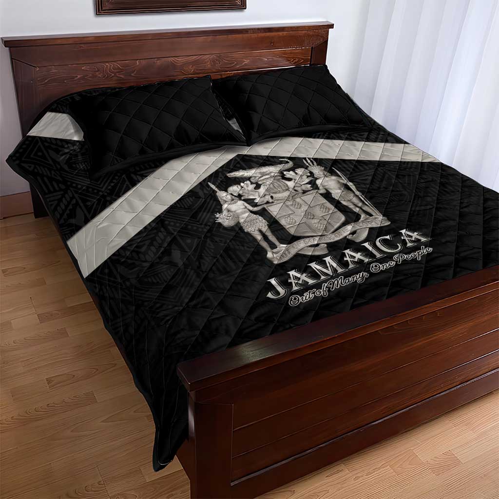 Jamaica Quilt Bed Set Out of Many One People Silver Color - African Pride