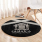 Jamaica Round Carpet Out of Many One People Silver Color - African Pride