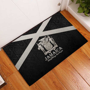 Jamaica Rubber Doormat Out of Many One People Silver Color - African Pride
