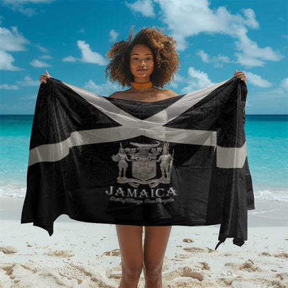 Jamaica Sarong Out of Many One People Silver Color - African Pride