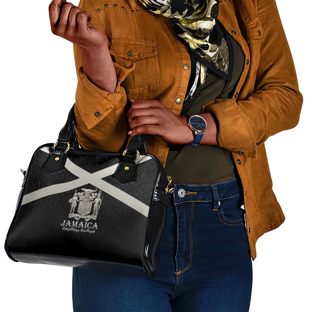 Jamaica Shoulder Handbag Out of Many One People Silver Color - African Pride