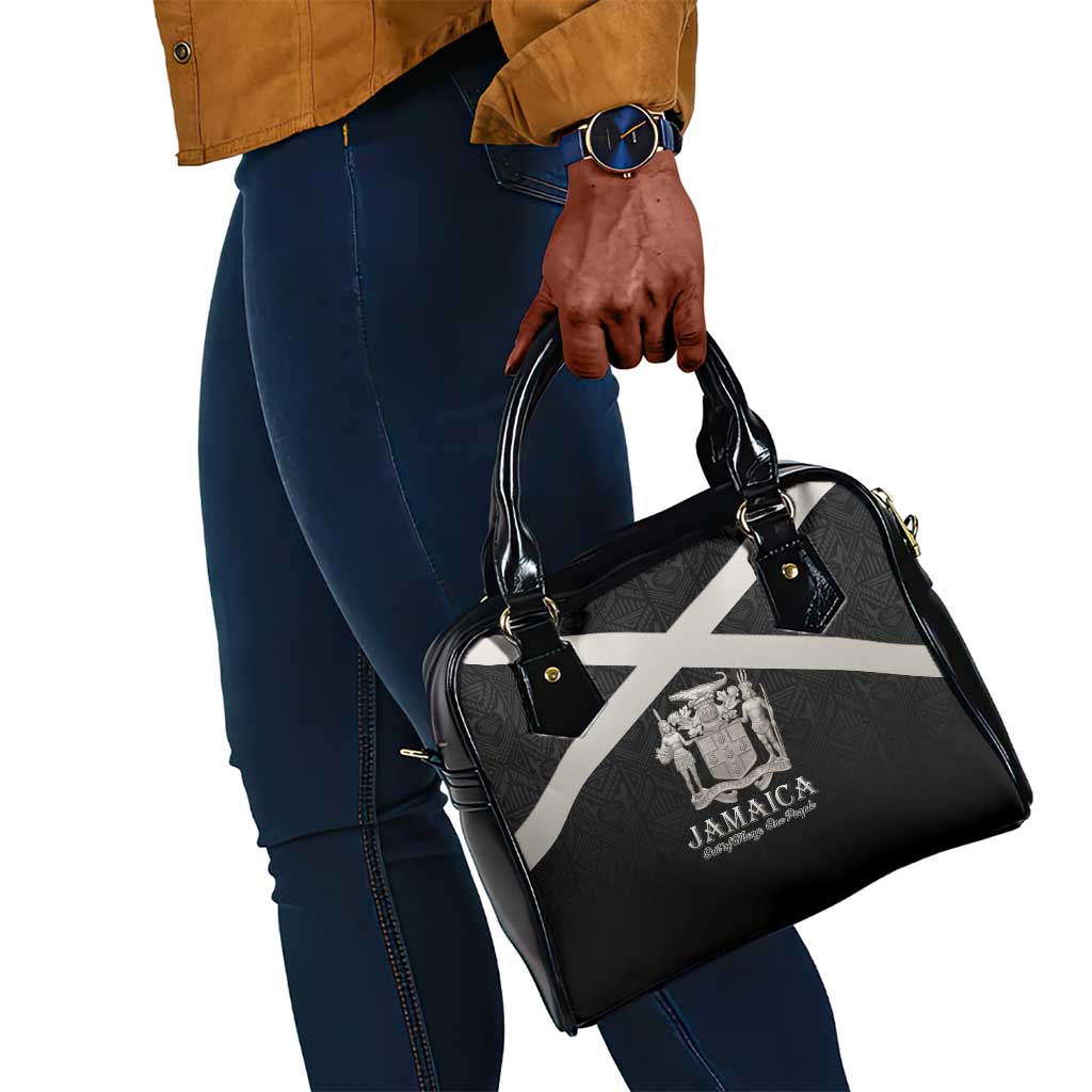 Jamaica Shoulder Handbag Out of Many One People Silver Color - African Pride