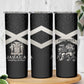 Personalized Jamaica Skinny Tumbler Out of Many One People Silver Color - African Pride