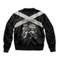 Personalized Jamaica Sleeve Zip Bomber Jacket Out of Many One People Silver Color - African Pride