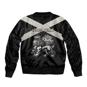 Personalized Jamaica Sleeve Zip Bomber Jacket Out of Many One People Silver Color - African Pride