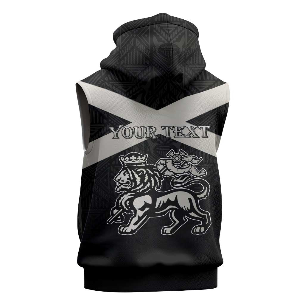 Personalized Jamaica Sleeveless Hoodie Out of Many One People Silver Color - African Pride