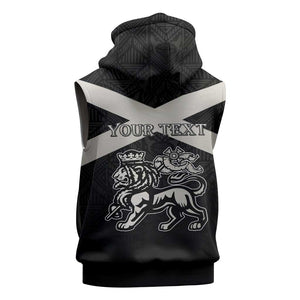 Personalized Jamaica Sleeveless Zip Hoodie Out of Many One People Silver Color - African Pride
