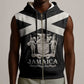 Personalized Jamaica Sleeveless Zip Hoodie Out of Many One People Silver Color - African Pride