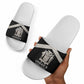 Jamaica Slide Sandals Coat Of Arms With Rastafarian Lion Silver Color