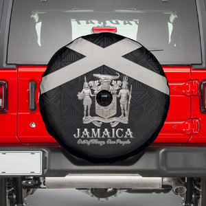 Jamaica Spare Tire Cover Out of Many One People Silver Color - African Pride