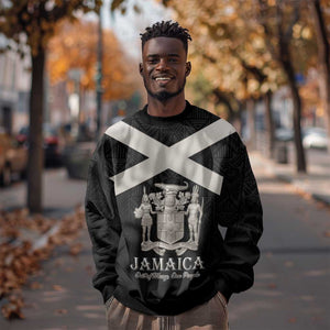 Personalized Jamaica Sweatshirt Out of Many One People Silver Color - African Pride
