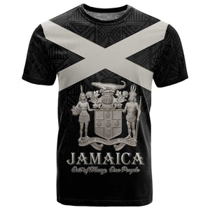 Personalized Jamaica T shirt Out of Many One People Silver Color - African Pride