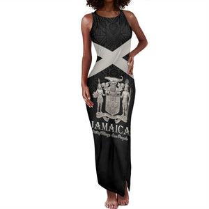 Personalized Jamaica Tank Maxi Dress Out of Many One People Silver Color - African Pride