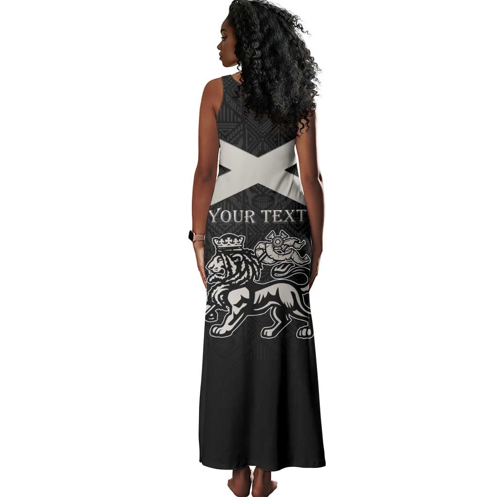 Personalized Jamaica Tank Maxi Dress Out of Many One People Silver Color - African Pride