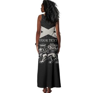 Personalized Jamaica Tank Maxi Dress Out of Many One People Silver Color - African Pride
