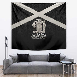 Jamaica Tapestry Out of Many One People Silver Color - African Pride