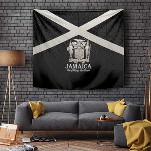 Jamaica Tapestry Out of Many One People Silver Color - African Pride