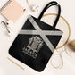 Jamaica Tote Bag Coat Of Arms With Rastafarian Lion Silver Color