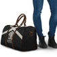 Jamaica Travel Bag Coat Of Arms With Rastafarian Lion Silver Color