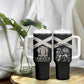 Personalized Jamaica Tumbler With Handle Out of Many One People Silver Color - African Pride