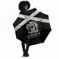 Jamaica Umbrella Coat Of Arms With Rastafarian Lion Silver Color