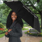 Jamaica Umbrella Coat Of Arms With Rastafarian Lion Silver Color