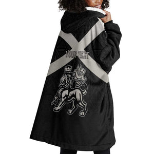 Personalized Jamaica Wearable Blanket Hoodie Out of Many One People Silver Color - African Pride