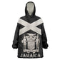 Personalized Jamaica Wearable Blanket Hoodie Out of Many One People Silver Color - African Pride