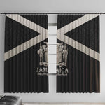 Jamaica Window Curtain Out of Many One People Silver Color - African Pride