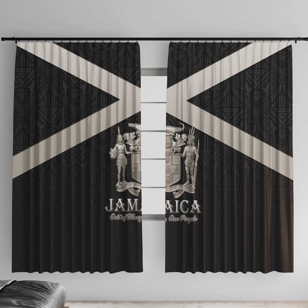 Jamaica Window Curtain Out of Many One People Silver Color - African Pride