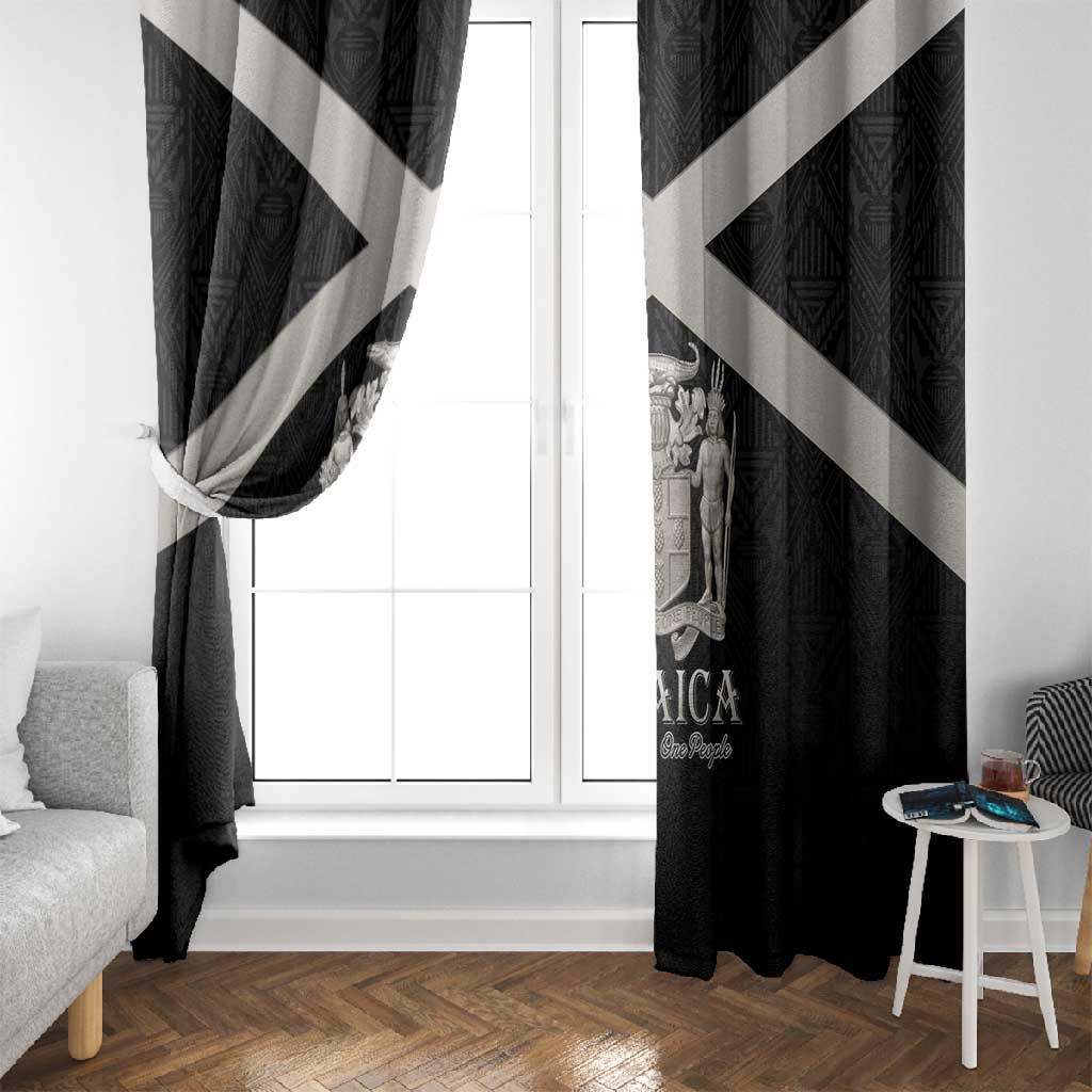 Jamaica Window Curtain Out of Many One People Silver Color - African Pride