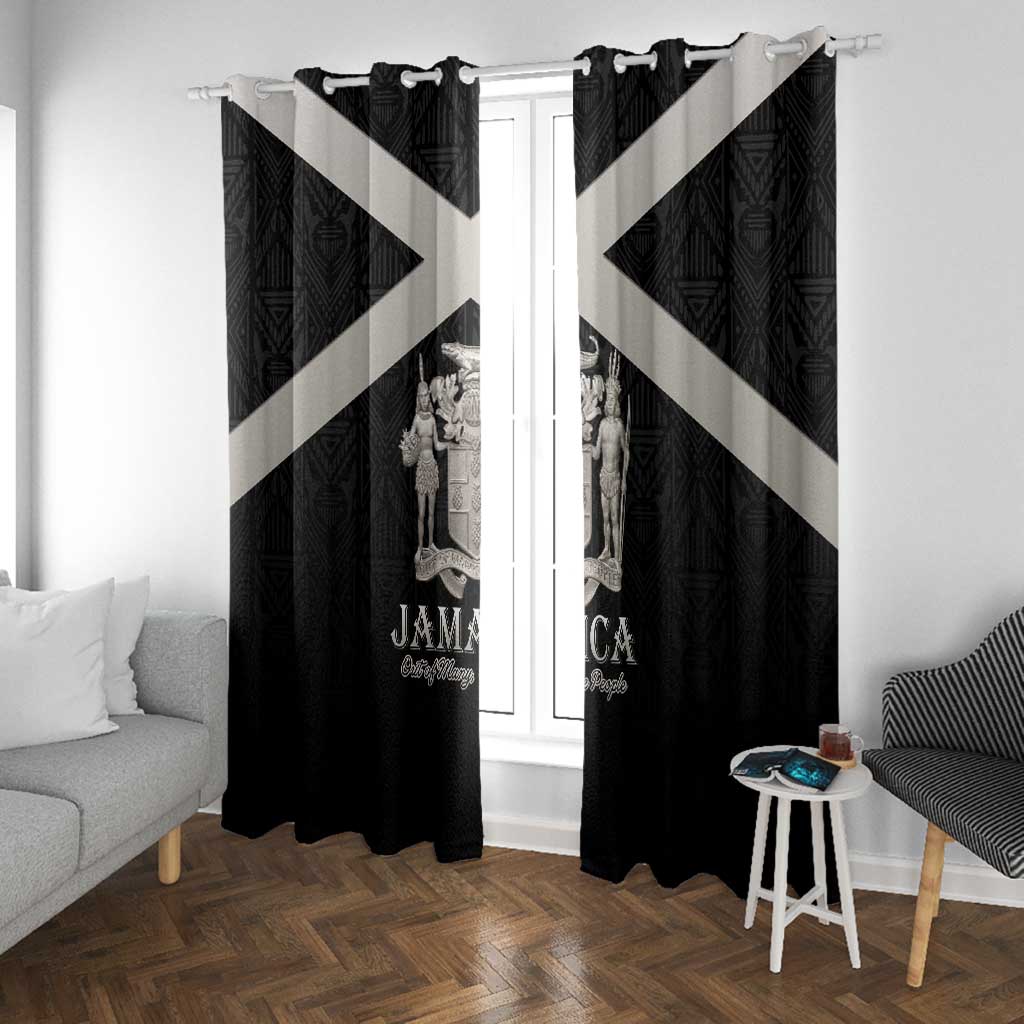 Jamaica Window Curtain Out of Many One People Silver Color - African Pride