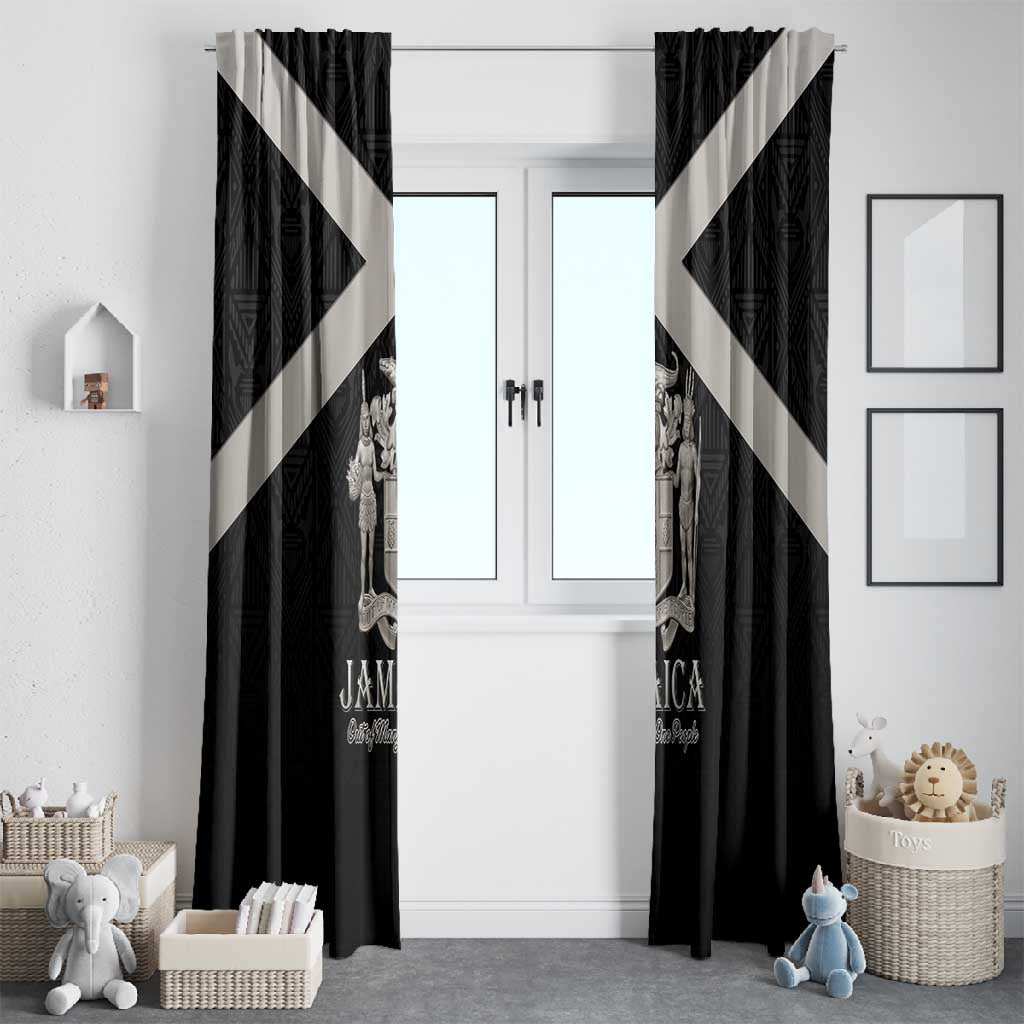 Jamaica Window Curtain Out of Many One People Silver Color - African Pride