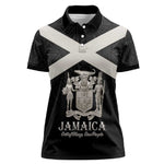 Personalized Jamaica Women Polo Shirt Out of Many One People Silver Color - African Pride