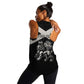 Personalized Jamaica Women Racerback Tank Out of Many One People Silver Color - African Pride
