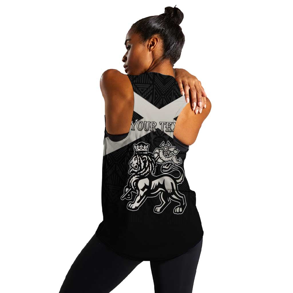 Personalized Jamaica Women Racerback Tank Out of Many One People Silver Color - African Pride