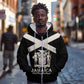 Personalized Jamaica Zip Hoodie Out of Many One People Silver Color - African Pride