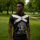 Personalized Jamaica Zipper Polo Shirt Coat Of Arms With Rastafarian Lion Silver Color