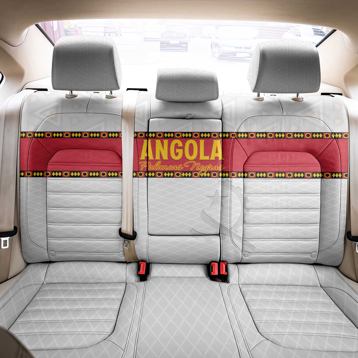 Afro Angola Football Back Car Seat Cover Go Palancas Negras - African Pride