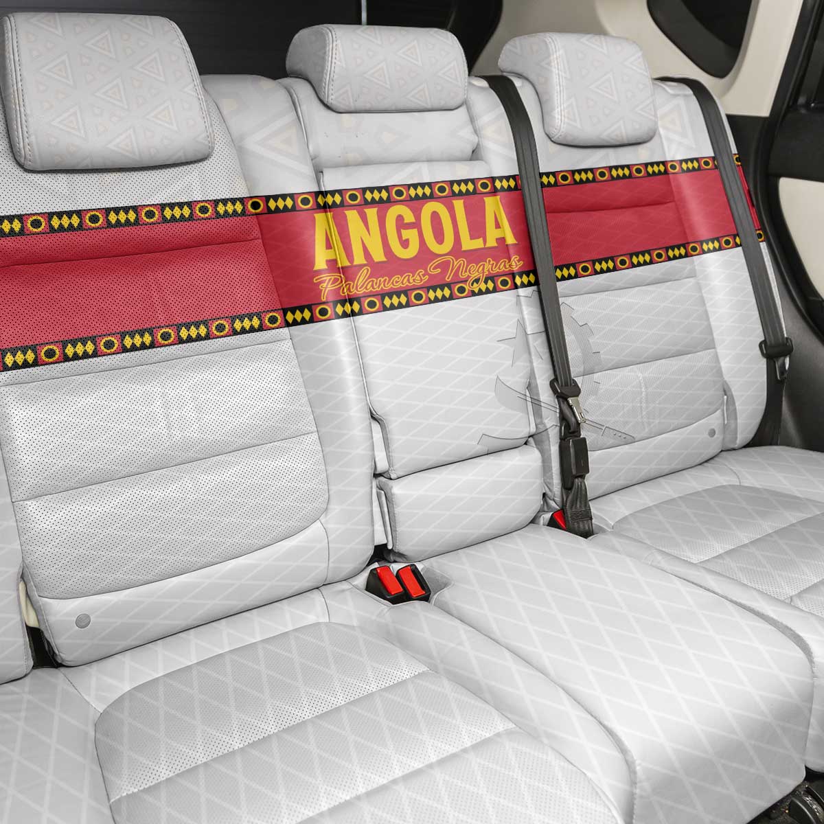 Afro Angola Football Back Car Seat Cover Go Palancas Negras - African Pride
