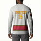 Custom Angola Football Button Sweatshirt Avante Palancas Negras - White