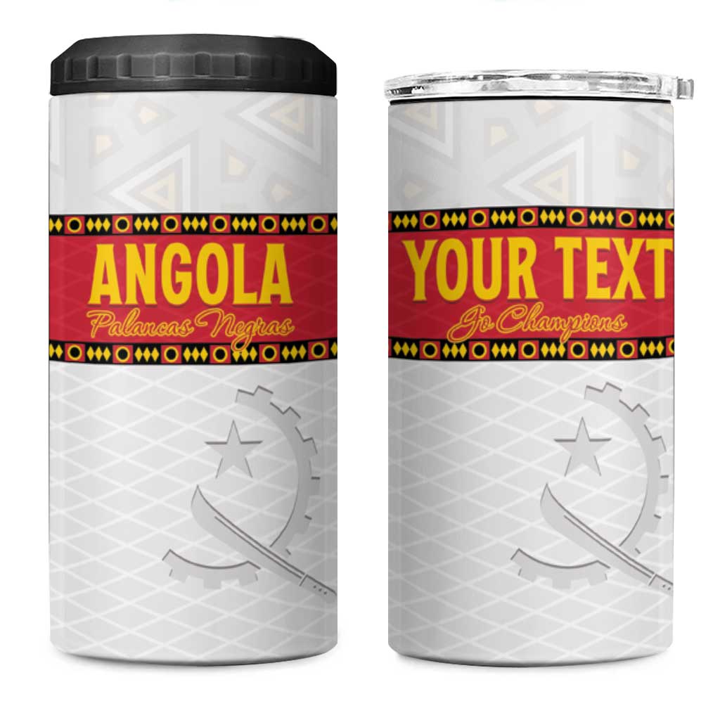 Afro Angola Football Custom 4 in 1 Can Cooler Tumbler Go Palancas Negras - African Pride